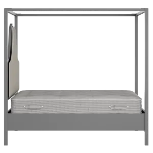 Rowe Upholstered wood upholstered bed in grey with Silver fabric - Thumbnail
