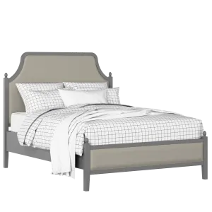 Ruskin Slim Upholstered wood upholstered bed in grey with Silver fabric - Thumbnail