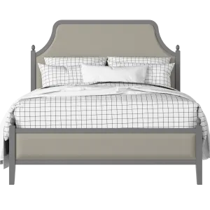 Ruskin Slim Upholstered wood upholstered upholstered bed in grey with Silver fabric - Thumbnail