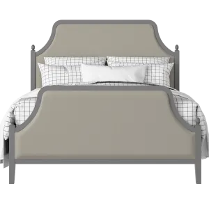 Ruskin Upholstered wood upholstered upholstered bed in grey with Silver fabric - Thumbnail