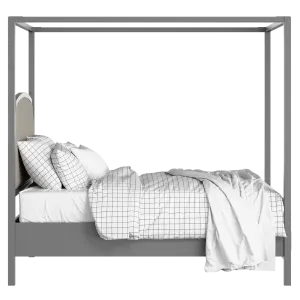 Shelley Slim Upholstered wood upholstered bed in grey with Silver fabric - Thumbnail