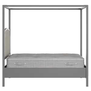 Shelley Slim Upholstered wood upholstered bed in grey with Silver fabric - Thumbnail