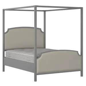 Shelley Upholstered wood upholstered bed in grey with Silver fabric - Thumbnail