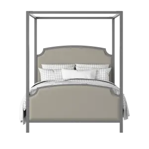 Shelley Upholstered wood upholstered upholstered bed in grey with Silver fabric - Thumbnail