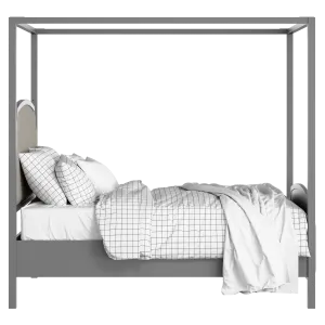 Shelley Upholstered wood upholstered bed in grey with Silver fabric - Thumbnail