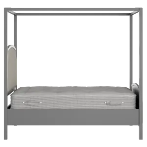 Shelley Upholstered wood upholstered bed in grey with Silver fabric - Thumbnail