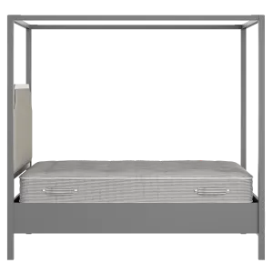 Tate Slim Upholstered wood upholstered bed in grey with Silver fabric - Thumbnail
