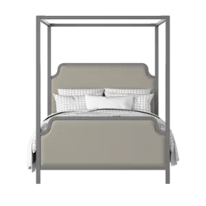 Tate Upholstered wood upholstered upholstered bed in grey with Silver fabric - Thumbnail