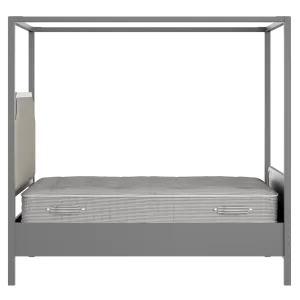 Tate Upholstered wood upholstered bed in grey with Silver fabric - Thumbnail