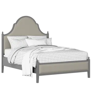 Tennyson Upholstered wood upholstered bed in grey with Silver fabric - Thumbnail