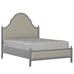 Tennyson Upholstered wood upholstered bed in grey with Silver fabric - Thumbnail