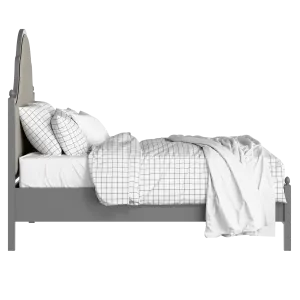 Tennyson Upholstered wood upholstered bed in grey with Silver fabric - Thumbnail