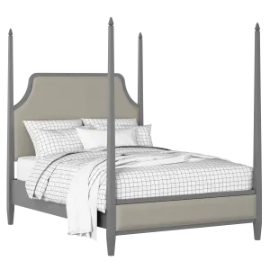 Turner Upholstered wood upholstered bed in grey with Silver fabric - Thumbnail