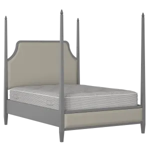Turner Upholstered wood upholstered bed in grey with Silver fabric - Thumbnail