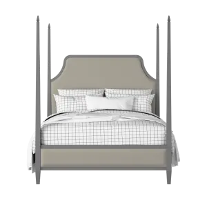 Turner Upholstered wood upholstered upholstered bed in grey with Silver fabric - Thumbnail