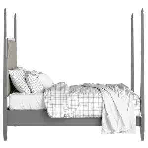 Turner Upholstered wood upholstered bed in grey with Silver fabric - Thumbnail
