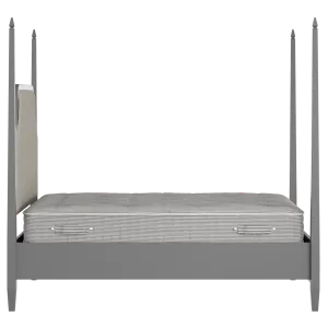 Turner Upholstered wood upholstered bed in grey with Silver fabric - Thumbnail