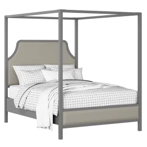 Tynan Upholstered wood upholstered bed in grey with Silver fabric - Thumbnail