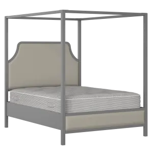 Tynan Upholstered wood upholstered bed in grey with Silver fabric - Thumbnail