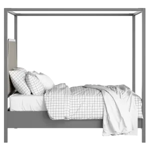 Tynan Upholstered wood upholstered bed in grey with Silver fabric - Thumbnail