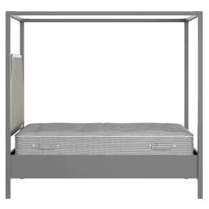 Tynan Upholstered wood upholstered bed in grey with Silver fabric - Thumbnail