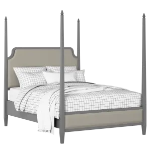 Wilde Slim Upholstered wood upholstered bed in grey with Silver fabric - Thumbnail