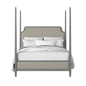 Wilde Slim Upholstered wood upholstered upholstered bed in grey with Silver fabric - Thumbnail
