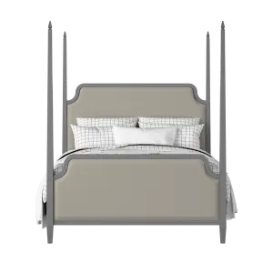 Wilde Upholstered wood upholstered upholstered bed in grey with Silver fabric - Thumbnail