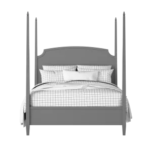 Austin Slim painted wood bed in grey with Juno mattress - Thumbnail