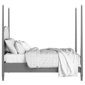 Austin Slim painted wood bed in grey with Juno mattress - Thumbnail