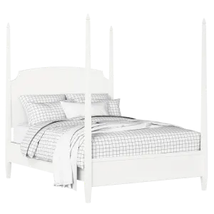 Austin Slim painted wood bed in white with Juno mattress - Thumbnail