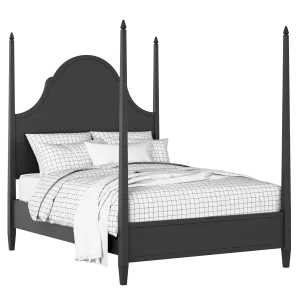 Beckett painted wood bed in black with Juno mattress - Thumbnail