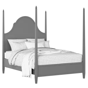 Beckett painted wood bed in grey with Juno mattress - Thumbnail
