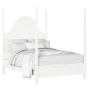 Beckett painted wood bed in white with Juno mattress - Thumbnail