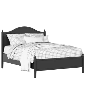 Brady Slim painted wood bed in black with Juno mattress - Thumbnail