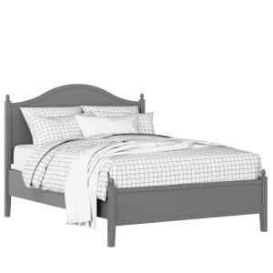 Brady Slim painted wood bed in grey with Juno mattress - Thumbnail