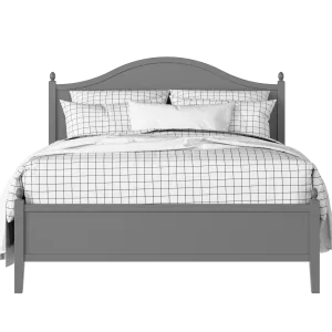 Brady Slim painted wood bed in grey with Juno mattress - Thumbnail