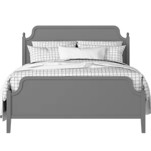 Bronte painted wood bed in grey with Juno mattress - Thumbnail
