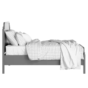 Bronte painted wood bed in grey with Juno mattress - Thumbnail