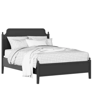 Bronte Slim painted wood bed in black with Juno mattress - Thumbnail