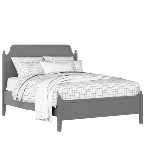 Bronte Slim painted wood bed in grey with Juno mattress - Thumbnail