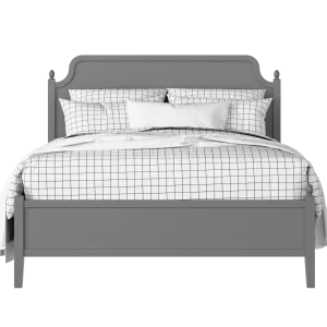 Bronte Slim painted wood bed in grey with Juno mattress - Thumbnail