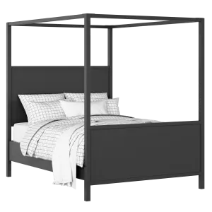 Byron painted wood bed in black with Juno mattress - Thumbnail