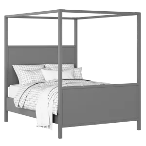 Byron painted wood bed in grey with Juno mattress - Thumbnail