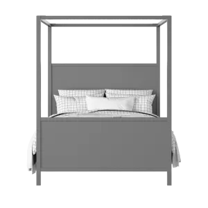 Byron painted wood bed in grey with Juno mattress - Thumbnail