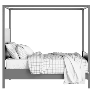 Byron painted wood bed in grey with Juno mattress - Thumbnail