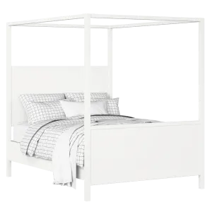 Byron painted wood bed in white with Juno mattress - Thumbnail