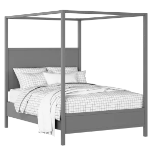 Byron Slim painted wood bed in grey with Juno mattress - Thumbnail