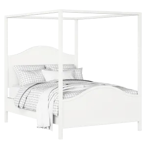 Coleridge cama de madera pintada en blanco con colchón - Thumbnail