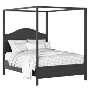 Coleridge Slim painted wood bed in black with Juno mattress - Thumbnail